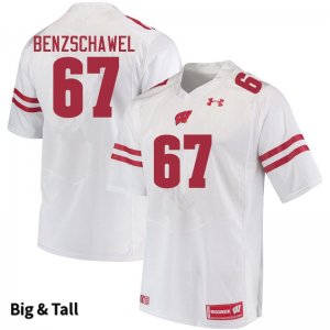 Men's Wisconsin Badgers NCAA #67 JP Benzschawel White Authentic Under Armour Big & Tall Stitched College Football Jersey VQ31Q14GM